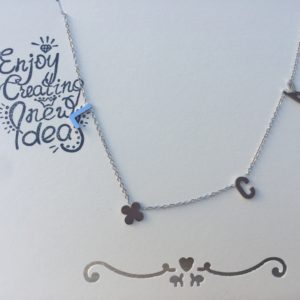 KETTING LUCK QUOTE Zilver