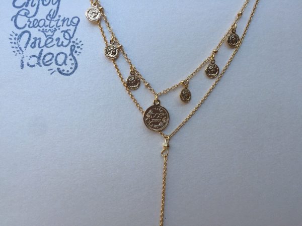 KETTING COIN & LAYERS goud.