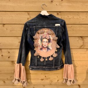 Bohemian jacket Frida Kahlo Handmade.