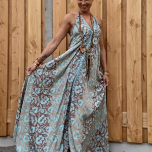 Bohemian oosterse print jurk - One size