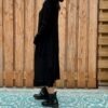 Sofia Maxi gebreid Zwart kleur jurk – one size.