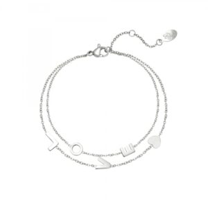 Armband Love- Stainless steel - Zilver.
