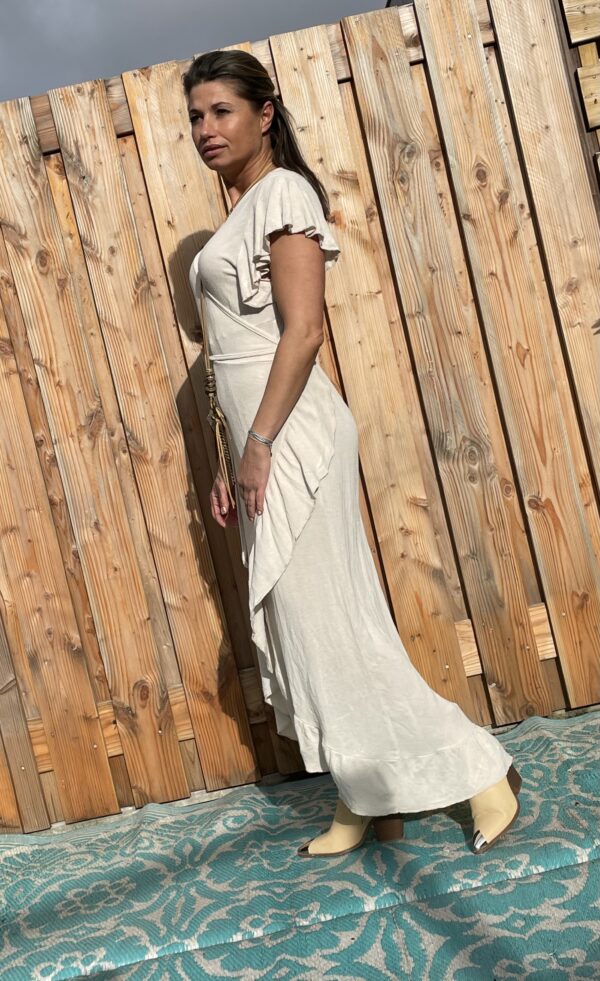 Alexa wikkel jurk one size - Off White kleur.