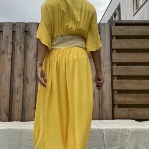 Isabelle lange kimono -one size - Geel kleur.