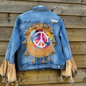 Bohemian /ibiza jacket Peace teken.