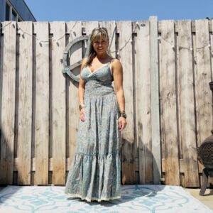 Maxi Dress Noor- blauwe kleur.