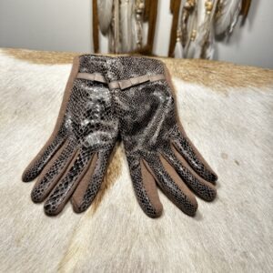 Dames winter handschoenen slang print.