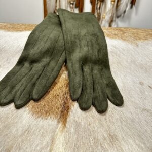 Dames winter handschoenen- leger groen kleur.