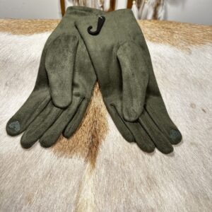 Dames winter handschoenen- leger groen kleur.