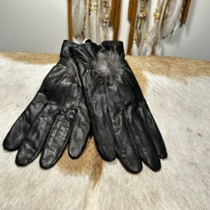 Leren Dames Handschoenen -zwart.