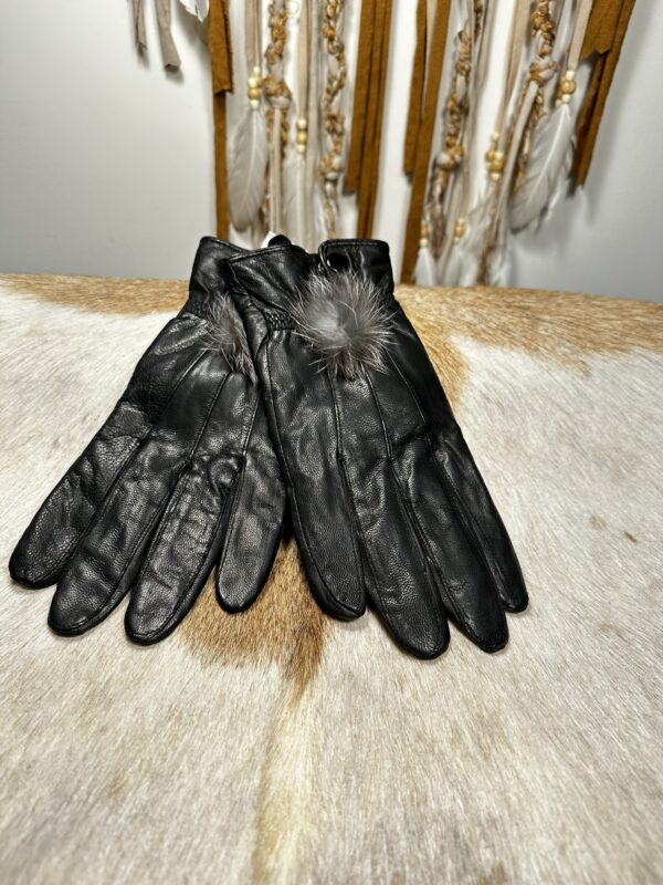 Leren Dames Handschoenen -zwart.