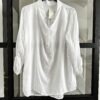 Basic Blouse one size - witte kleur.