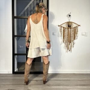 Boho linnen top one size.