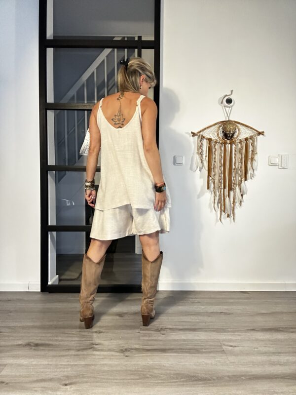 Boho linnen top one size.