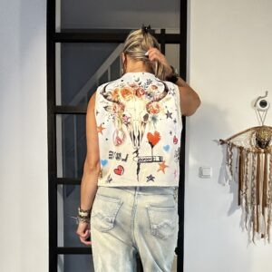 Boho Gilet satijn look-one size.