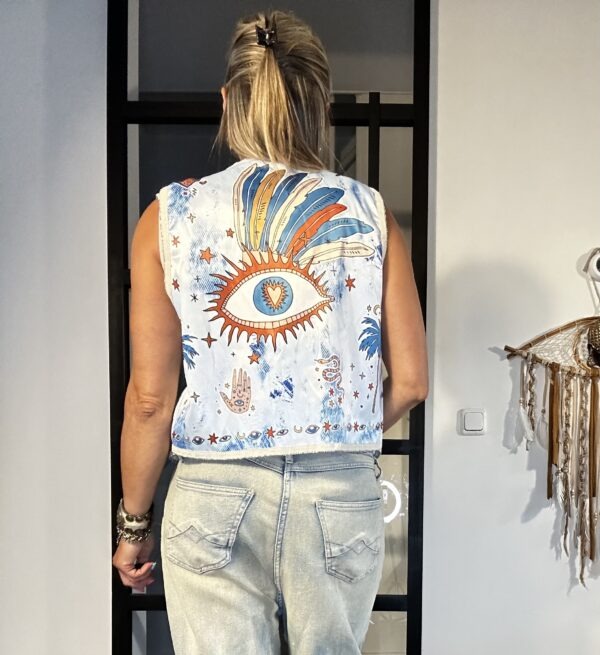 Boho Gilet satijn look-one size.