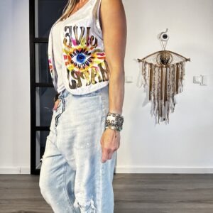 Boho Gilet satijn look-one size.